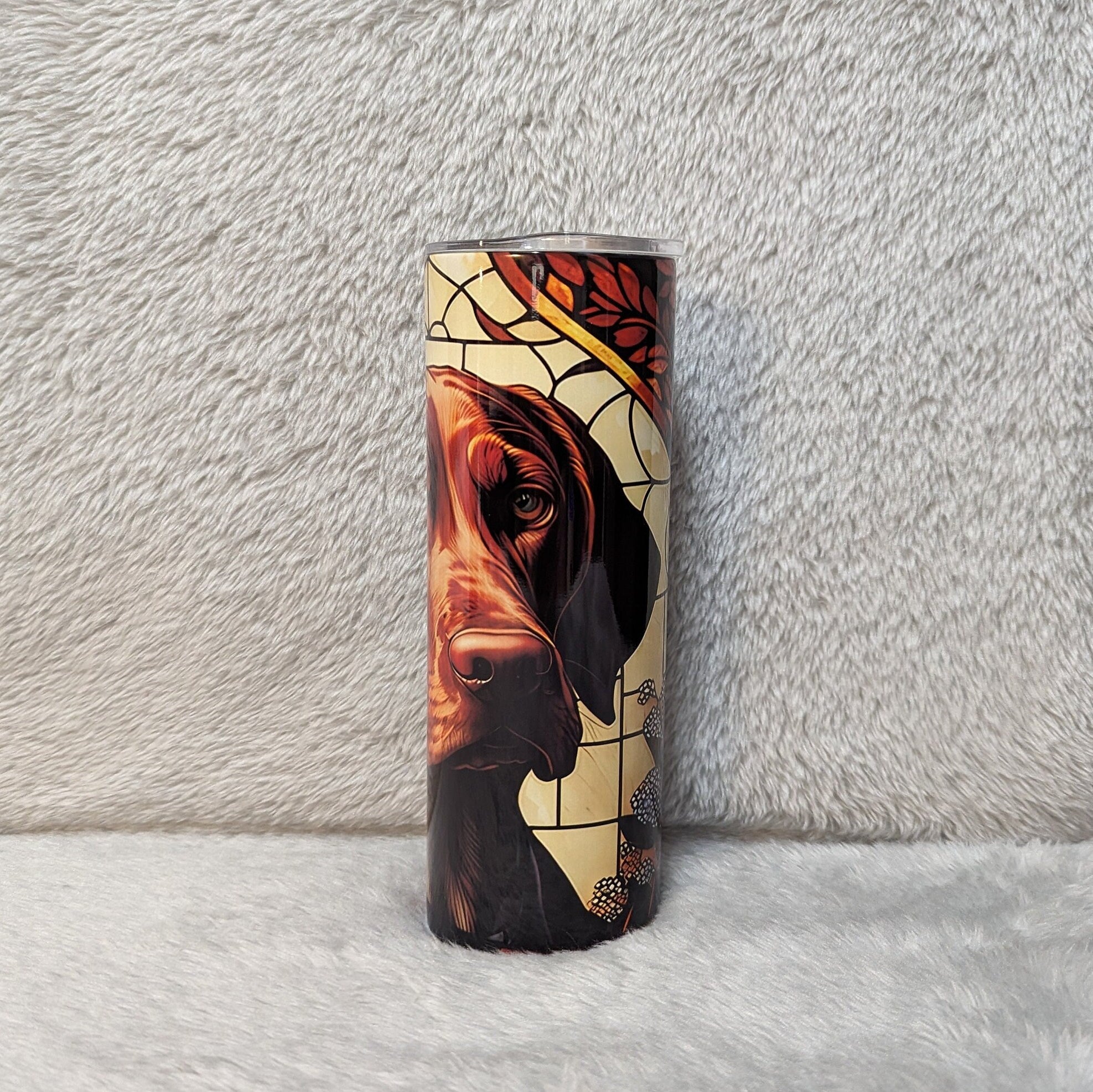 Vizsla Dog Tumbler 20oz With Reusable Straw, Can Be Personalized