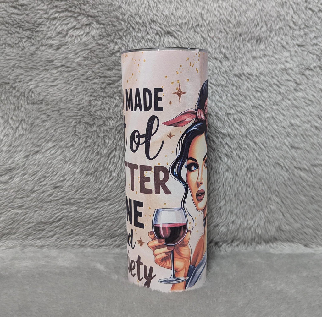 I Am Made Out Of Glitter Girl Tumbler 20oz With Reusable Straw, Can Be Personalized