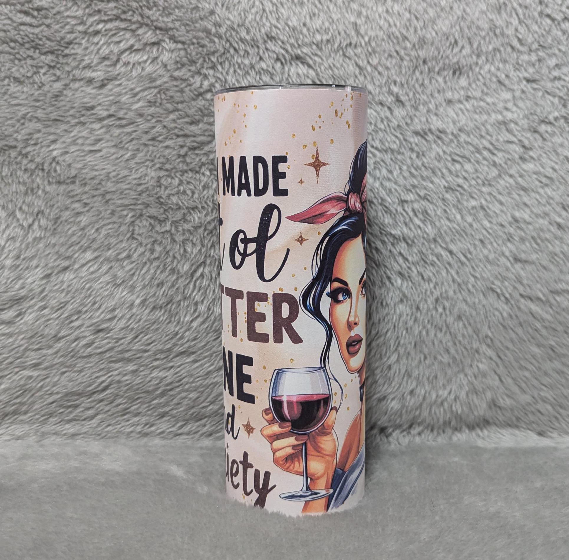 I Am Made Out Of Glitter Girl Tumbler 20oz With Reusable Straw, Can Be Personalized