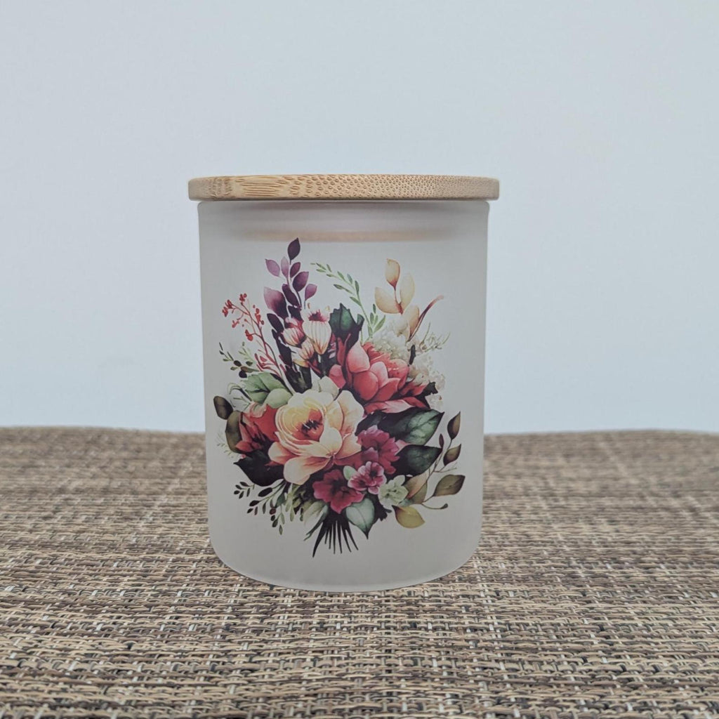 Flower Candle Holder With A Battery Operated Flickering Tea Light