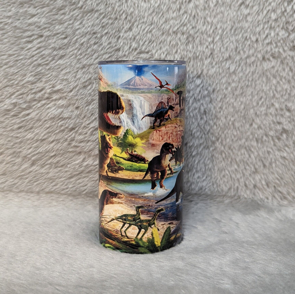 Kids Dinosaur Tumbler 15oz With Reusable Straw, Can Be Personalized