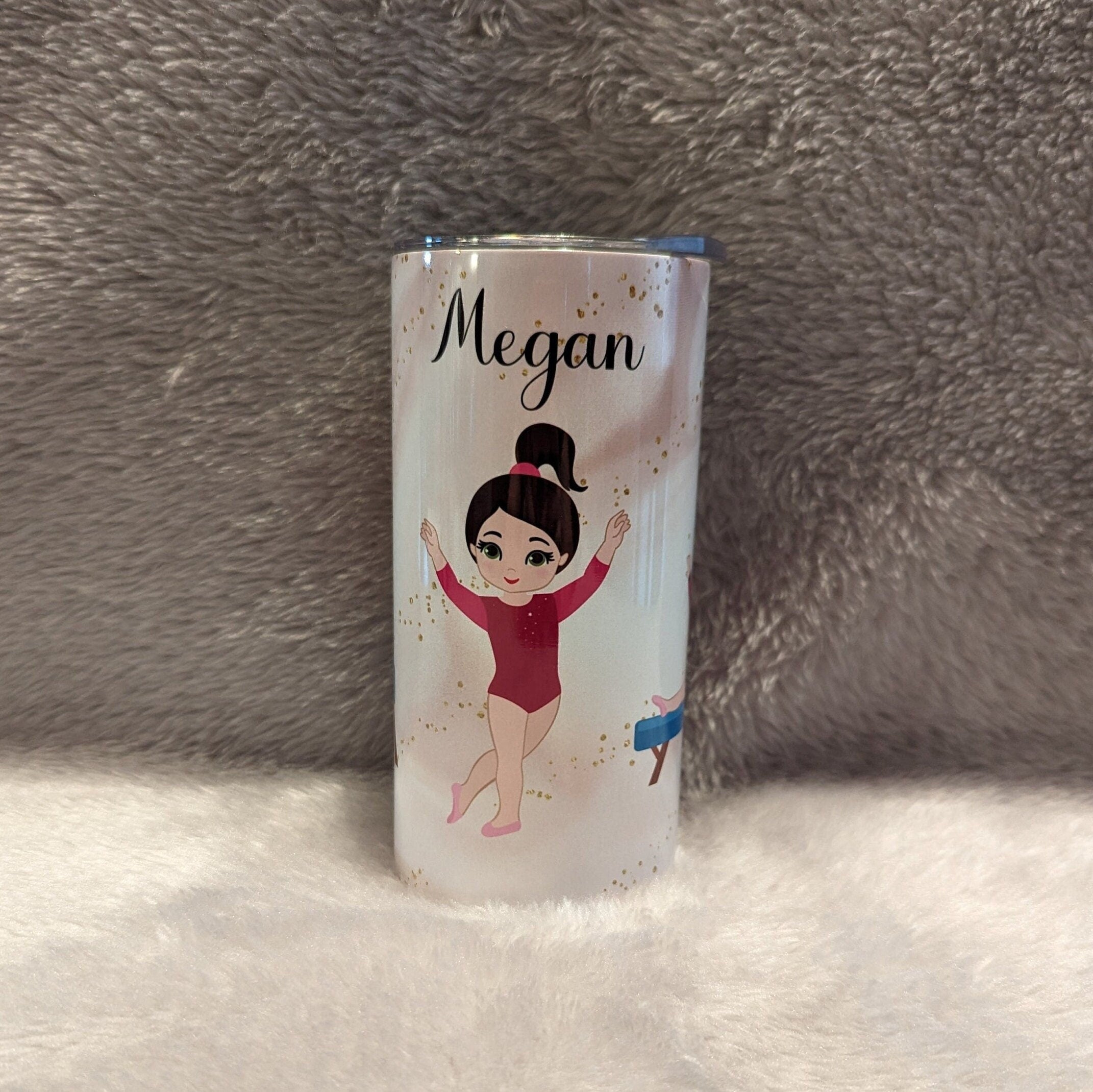 Kids Gymnast Tumbler 15oz With Reusable Straw, Can Be Personalized
