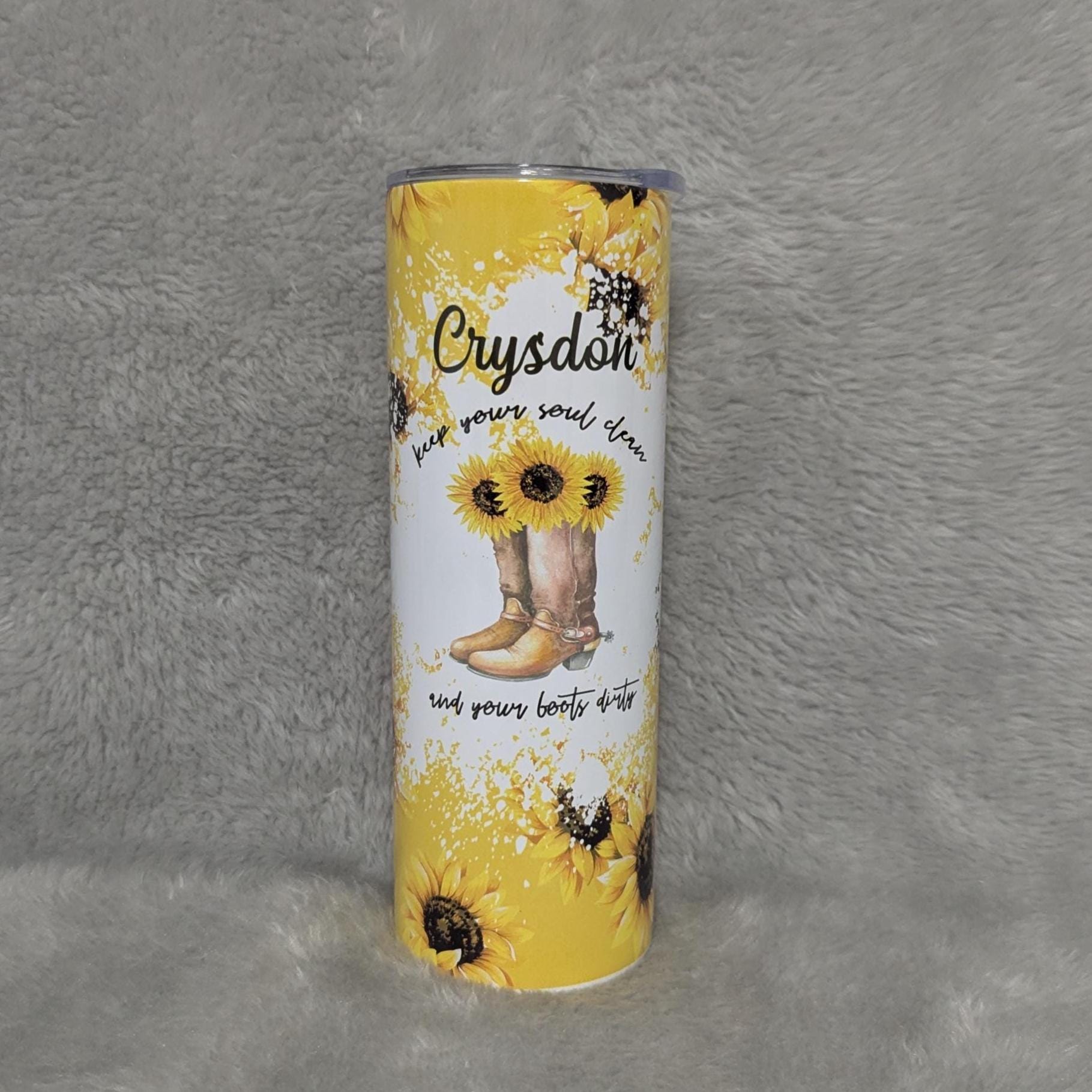 Country Girl Tumbler 20oz With Reusable Straw, Can Be Personalized