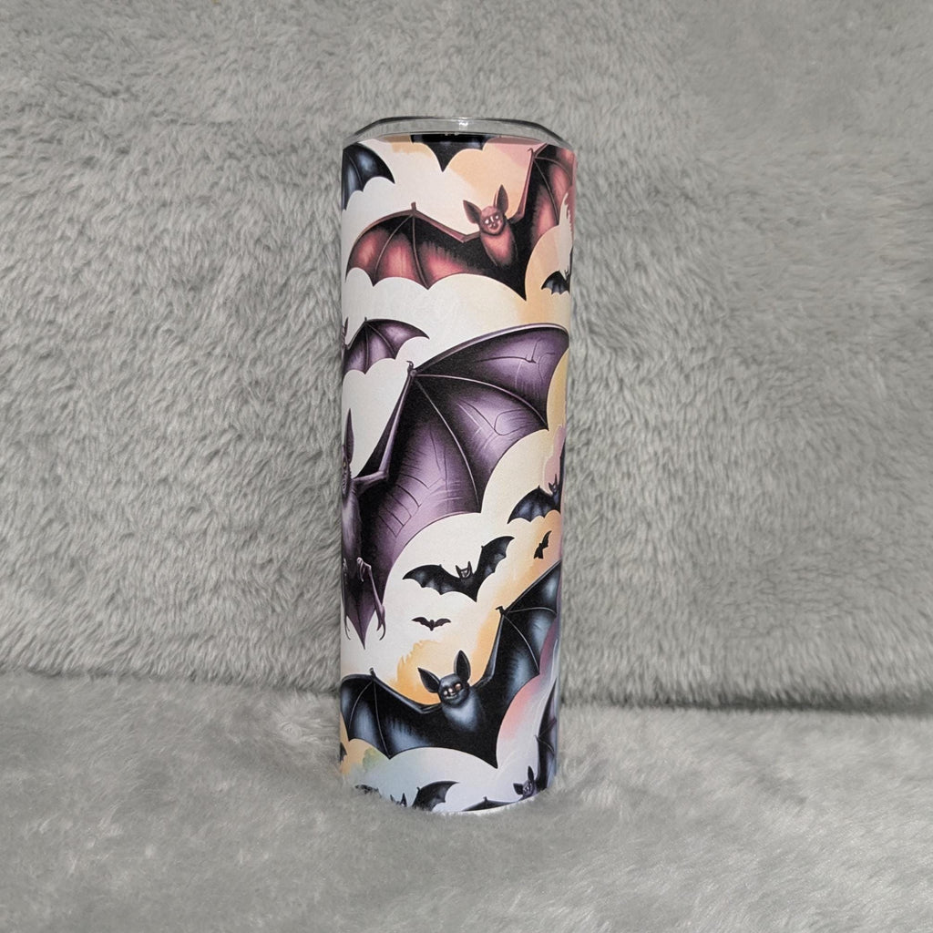 Bat Tumbler 20oz With Reusable Straw, Can Be Personalized