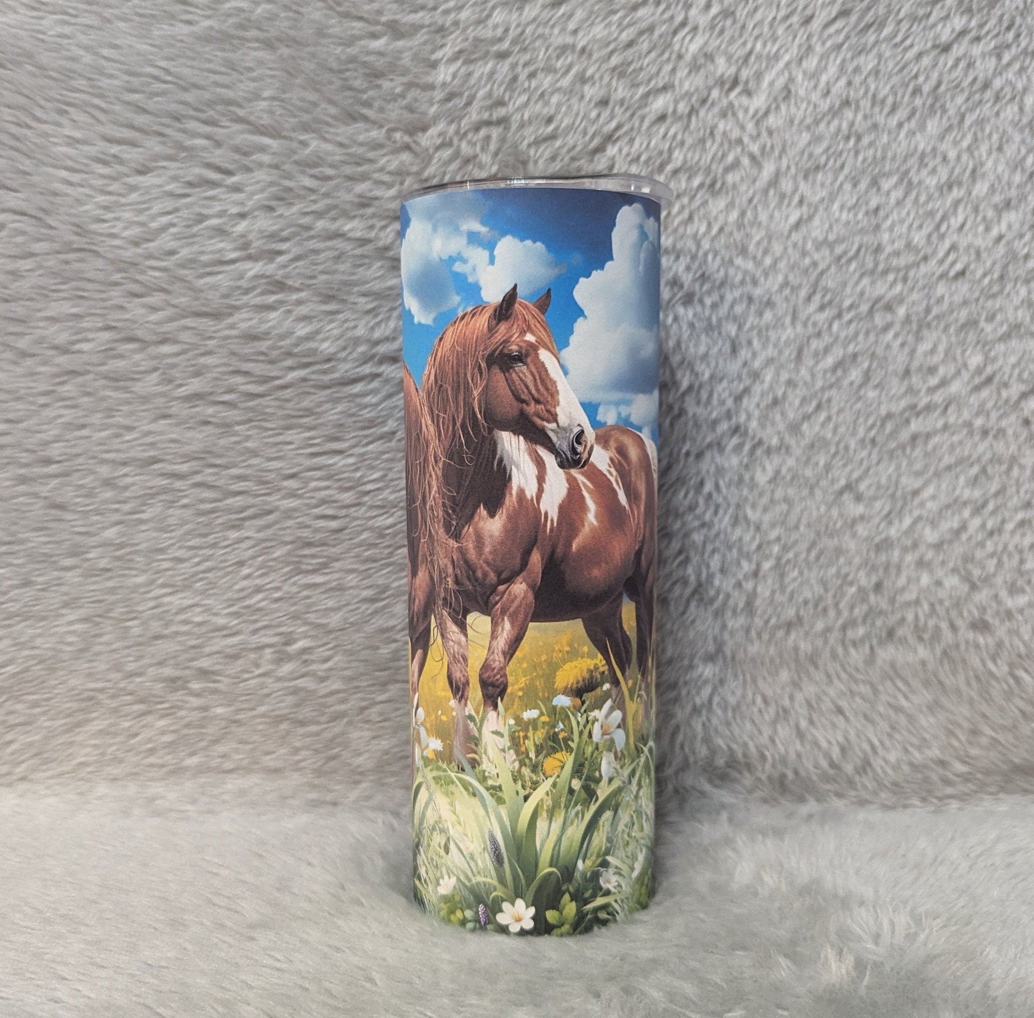 Horse Tumbler 20oz With Reusable Straw, Can Be Personalized
