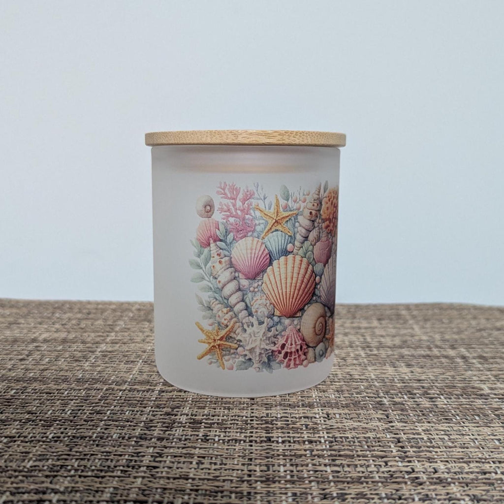 Seashell Candle Holder With A Battery Operated Flickering Tea Light