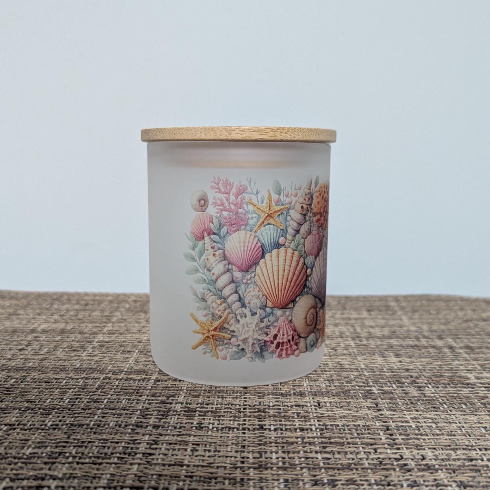 Seashell Candle Holder With A Battery Operated Flickering Tea Light