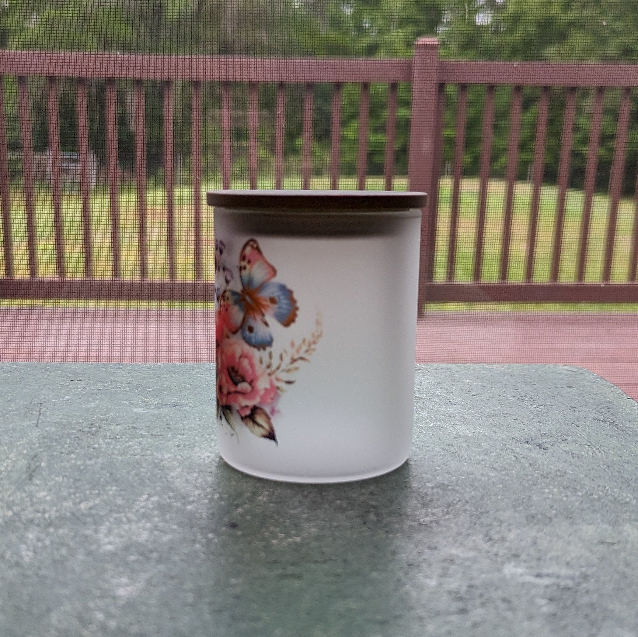 Butterfly Candle Holder With A Battery Operated Flickering Tea Light