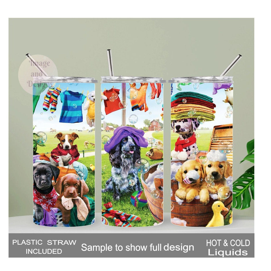 Dog Tumbler 20oz With Reusable Straw, Can Be Personalized