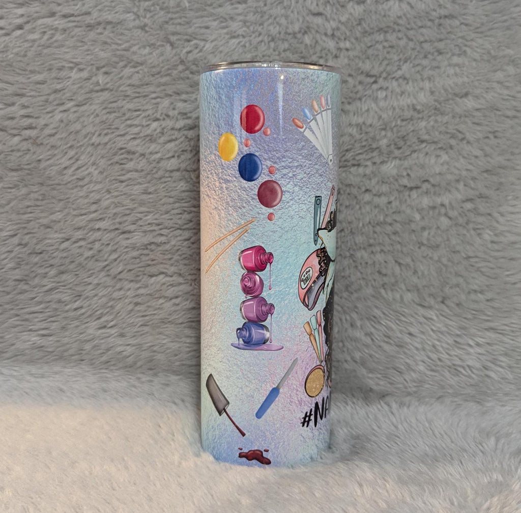Nail Tech Tumbler 20oz With Reusable Straw, Can Be Personalized