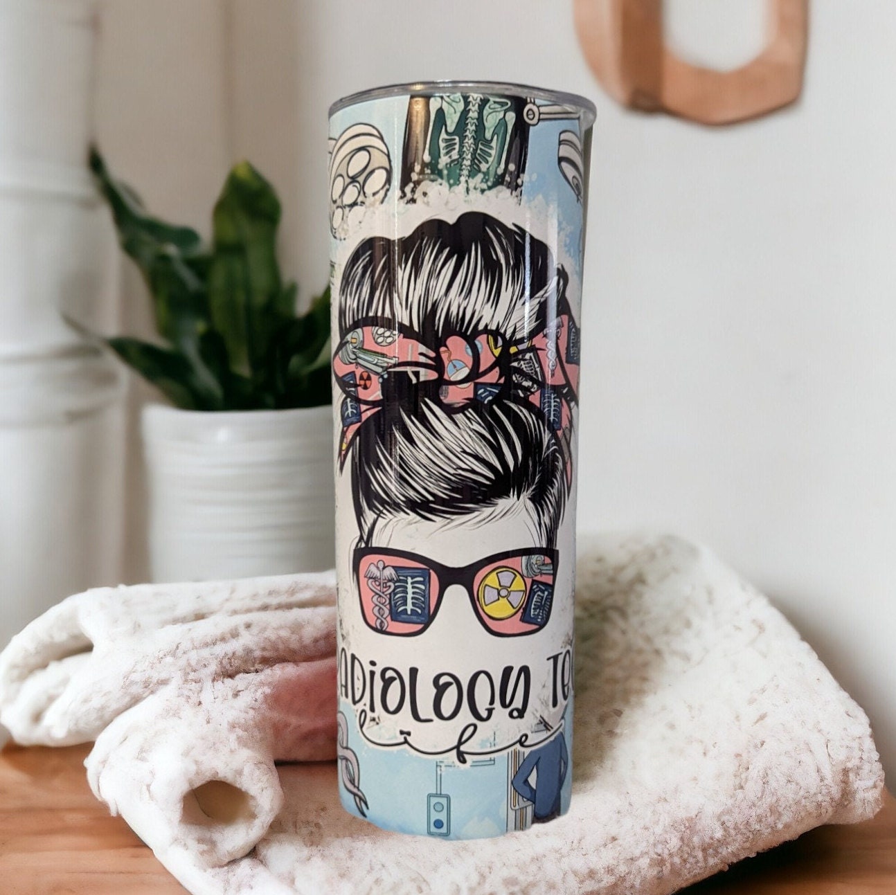 Radiology Tech Tumbler 20oz With Reusable Straw, Can Be Personalized