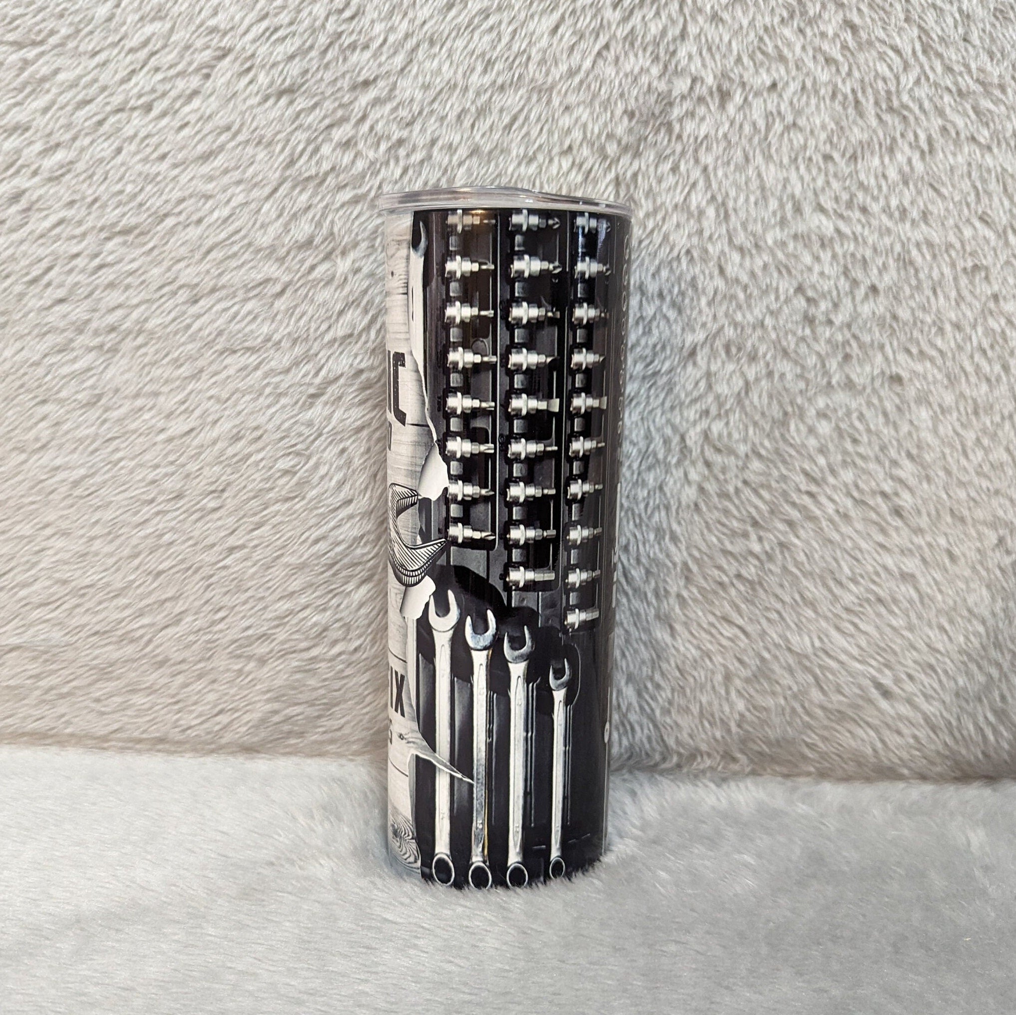 I'm A Mechanic I Can't Fix Stupid But I Can Fix What Stupid Does Mechanic Tumbler 20oz With Reusable Straw, Can Be Personalized