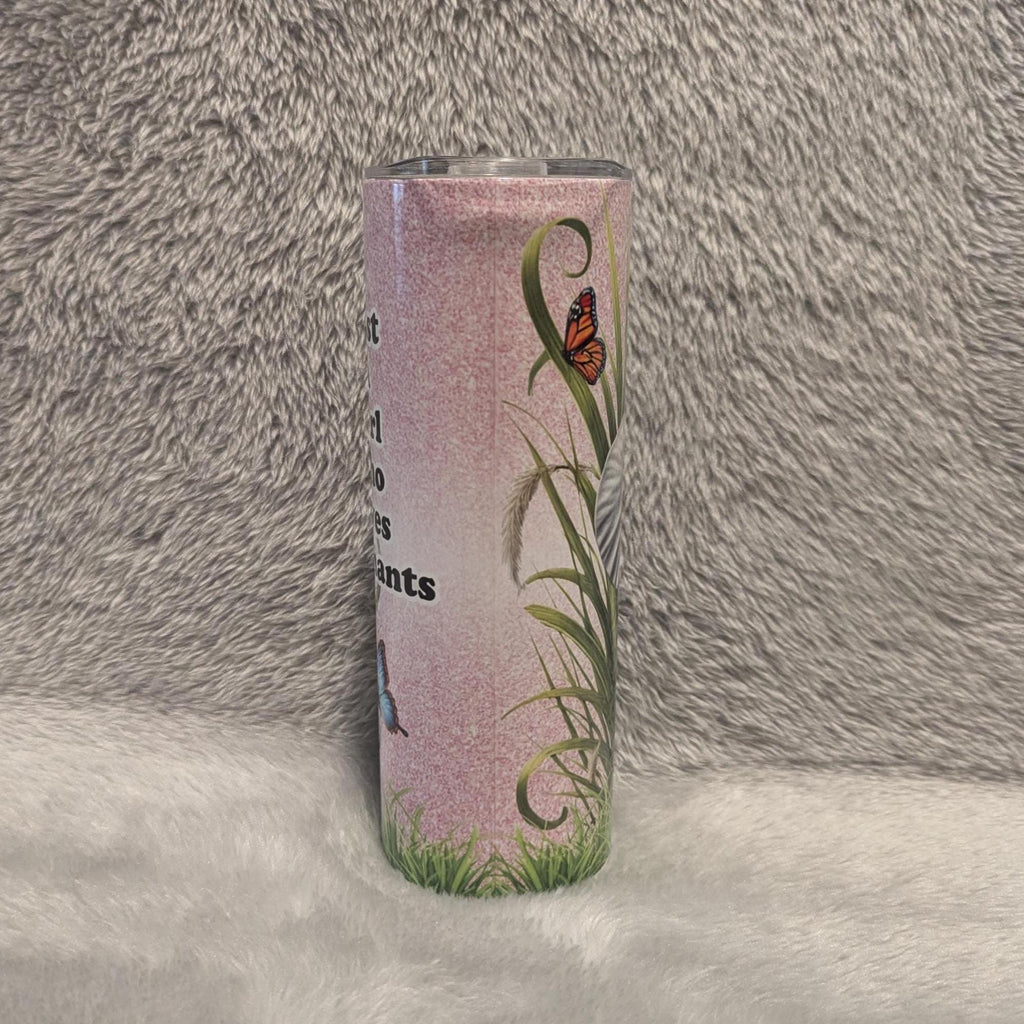 Just A Girl Who Loves Elephants Tumbler 20oz With Reusable Straw, Can Be Personalized