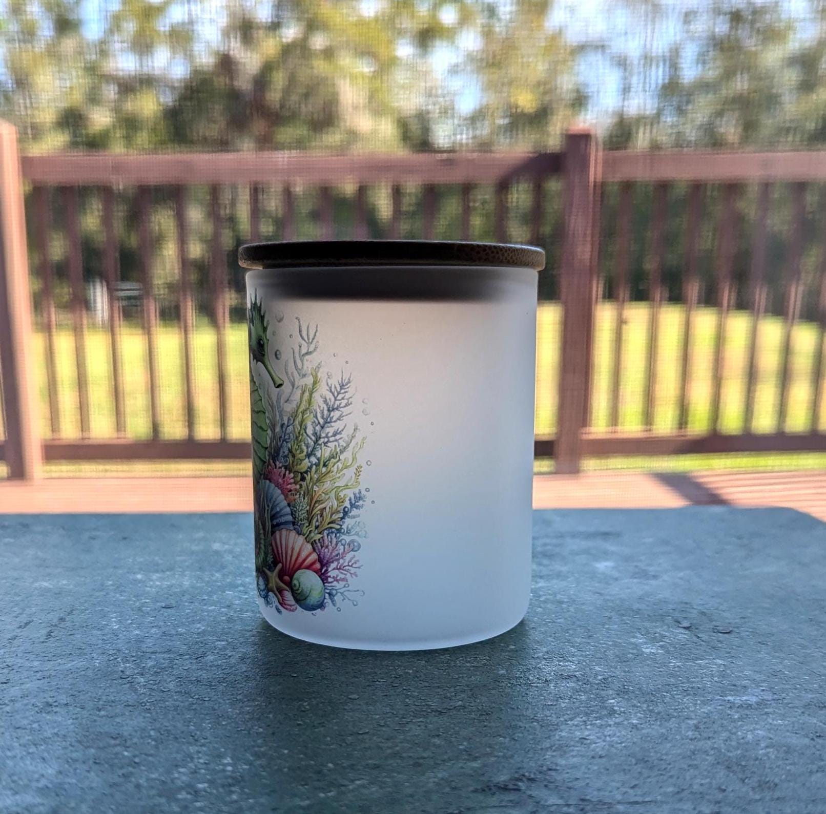 Green Seahorse Candle Holder With A Battery Operated Flickering Tea Light