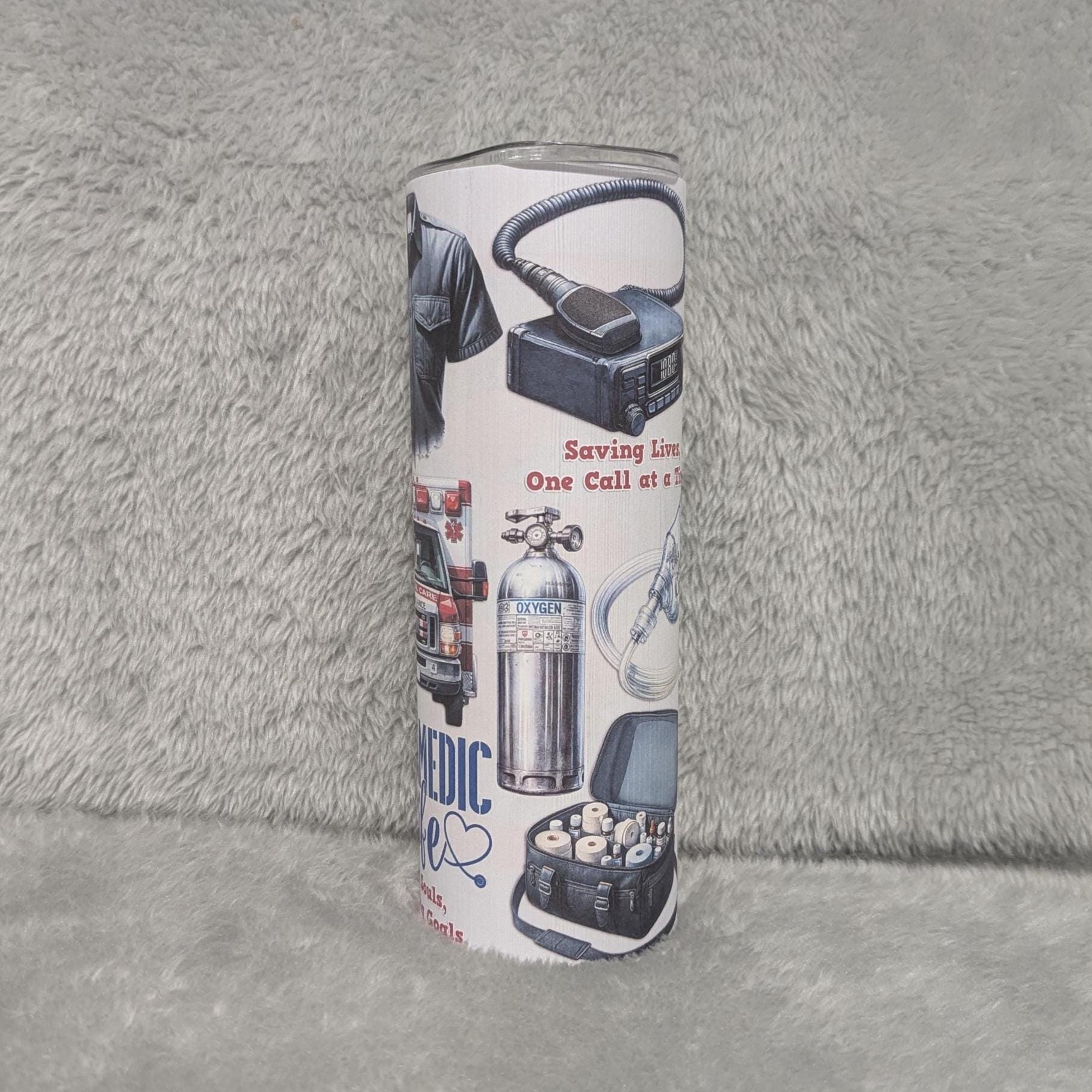 Paramedic Tumbler 20oz With Reusable Straw
