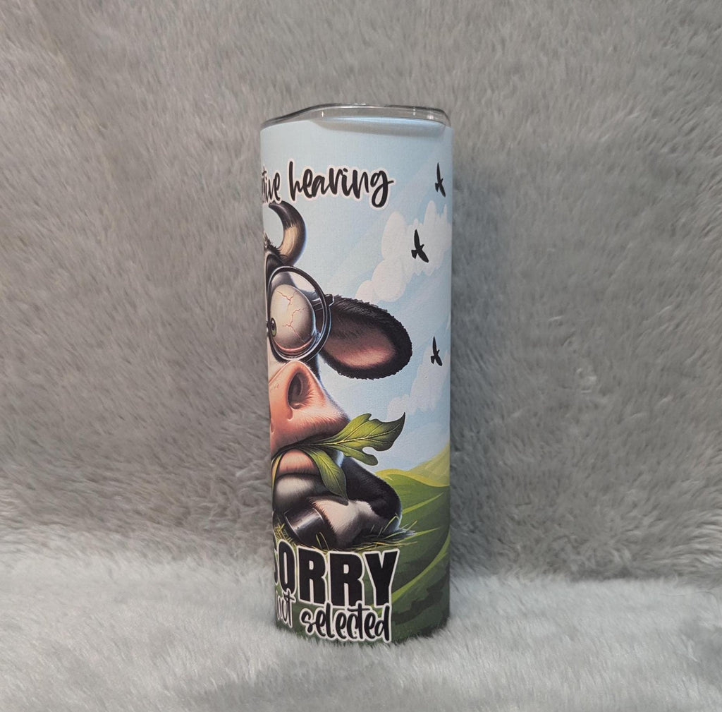 Sarcastic Cow Tumbler 20oz With Reusable Straw, Can Be Personalized