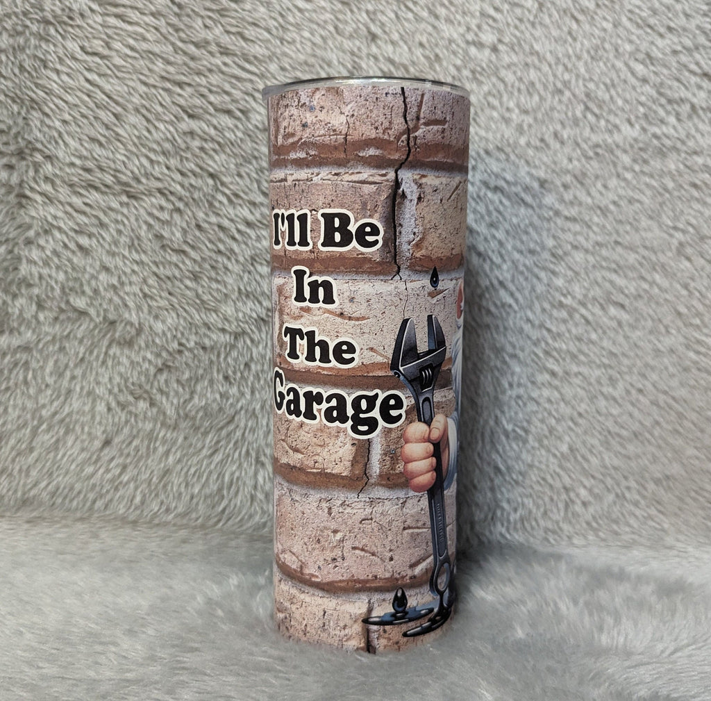 Guy Gnome Mechanic Tumbler 20oz With Reusable Straw, Can Be Personalized