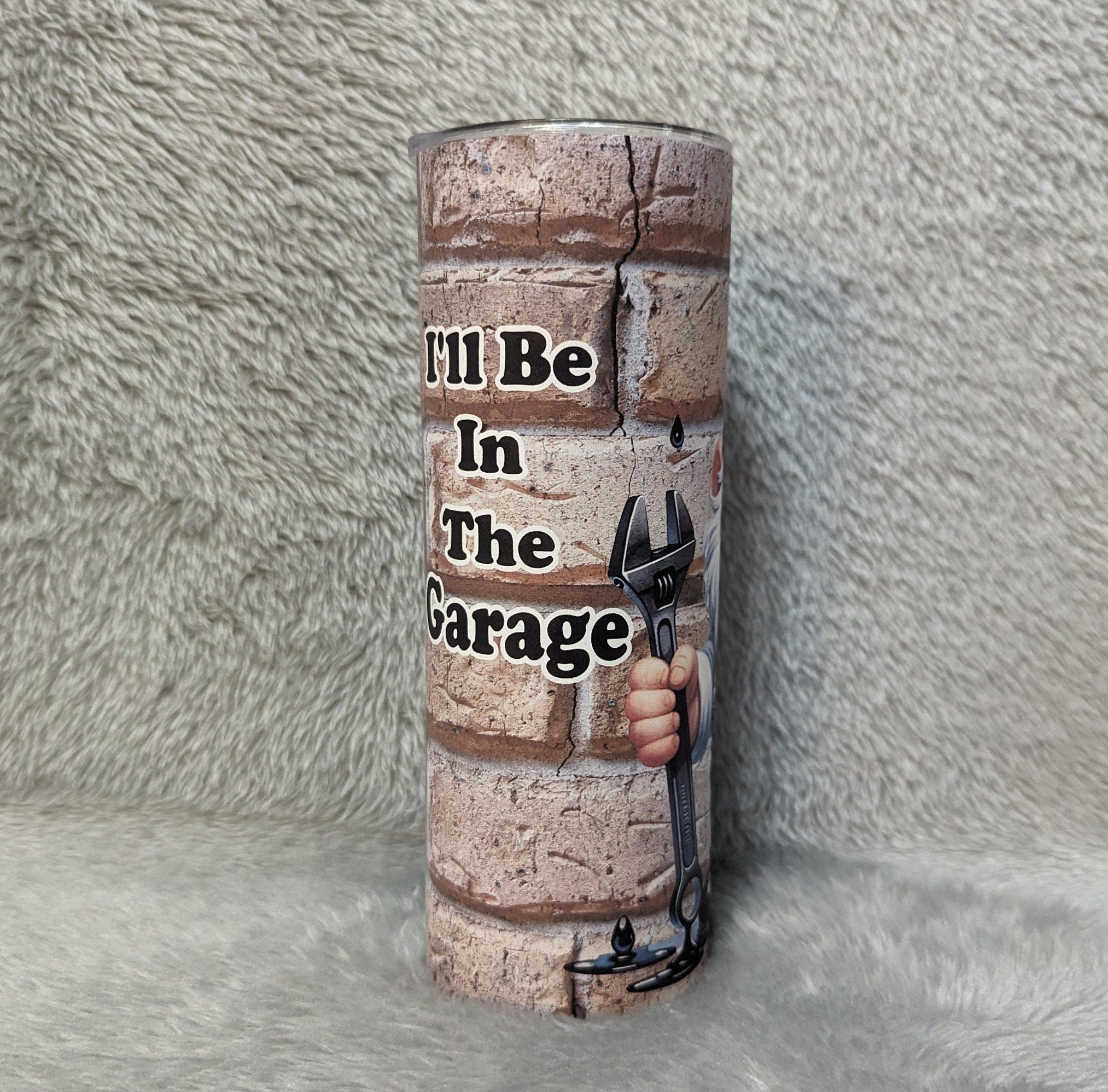 Guy Gnome Mechanic Tumbler 20oz With Reusable Straw, Can Be Personalized