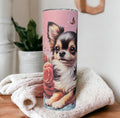 Chihuahua Dog  Tumbler 20oz With Reusable Straw, Can Be Personalized