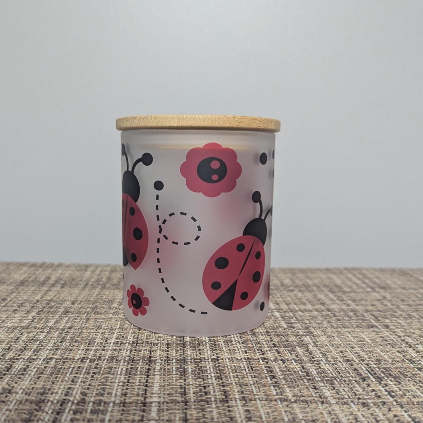 Ladybug Candle Holder With A Battery Operated Flickering Tea Light