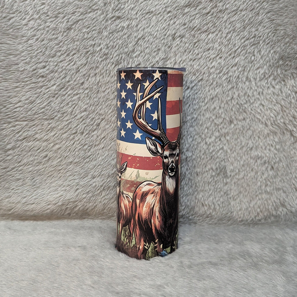 Deer Hunting Rules Tumbler 20oz With Reusable Straw, Can Be Personalized