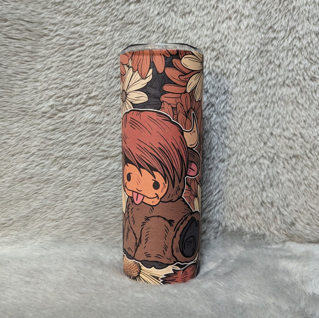Sweet Sassy and Southern Highland Cow Tumbler 20oz With Reusable Straw