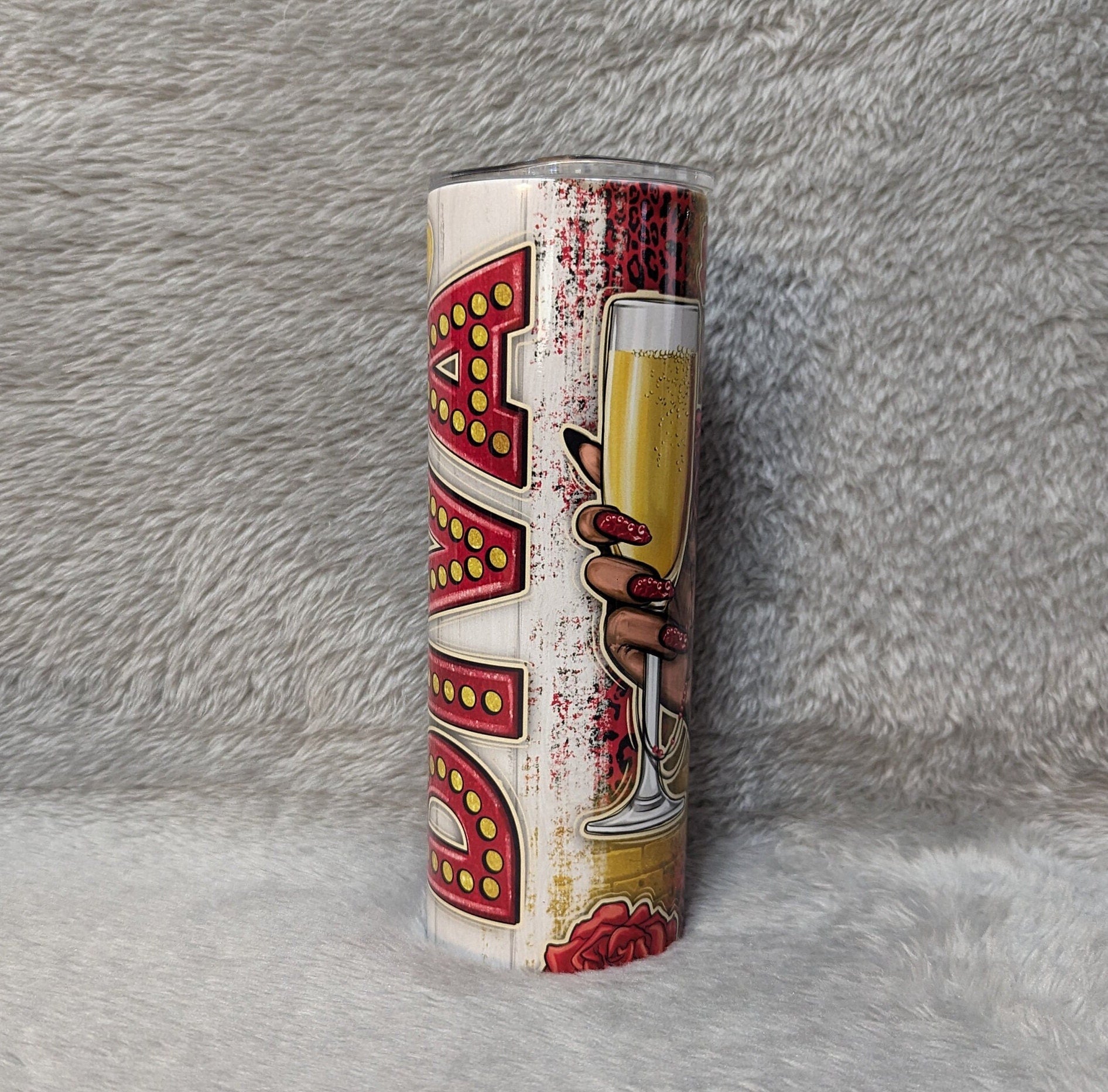 Beautiful Diva Tumbler 20oz With Reusable Straw