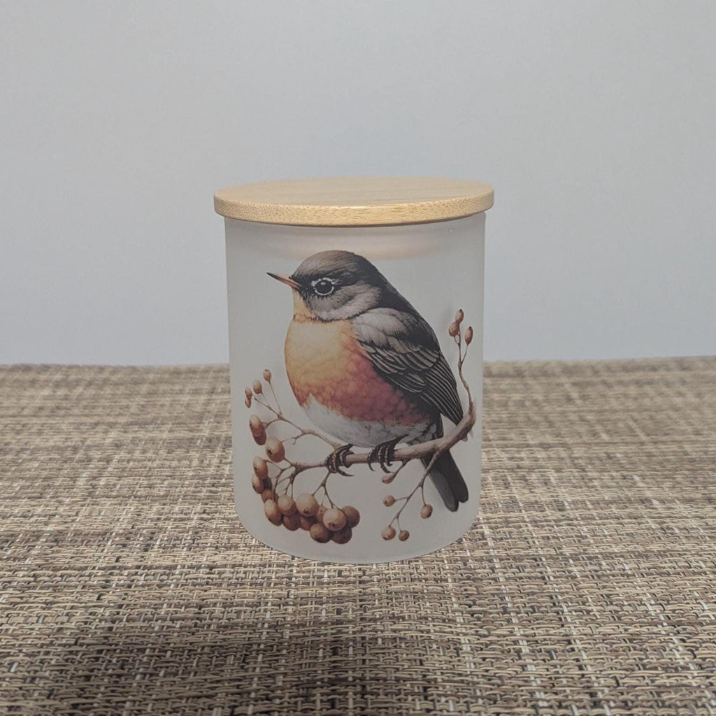 Whimsical Robin Candle Holder with Battery Operated Flickering Tea Light