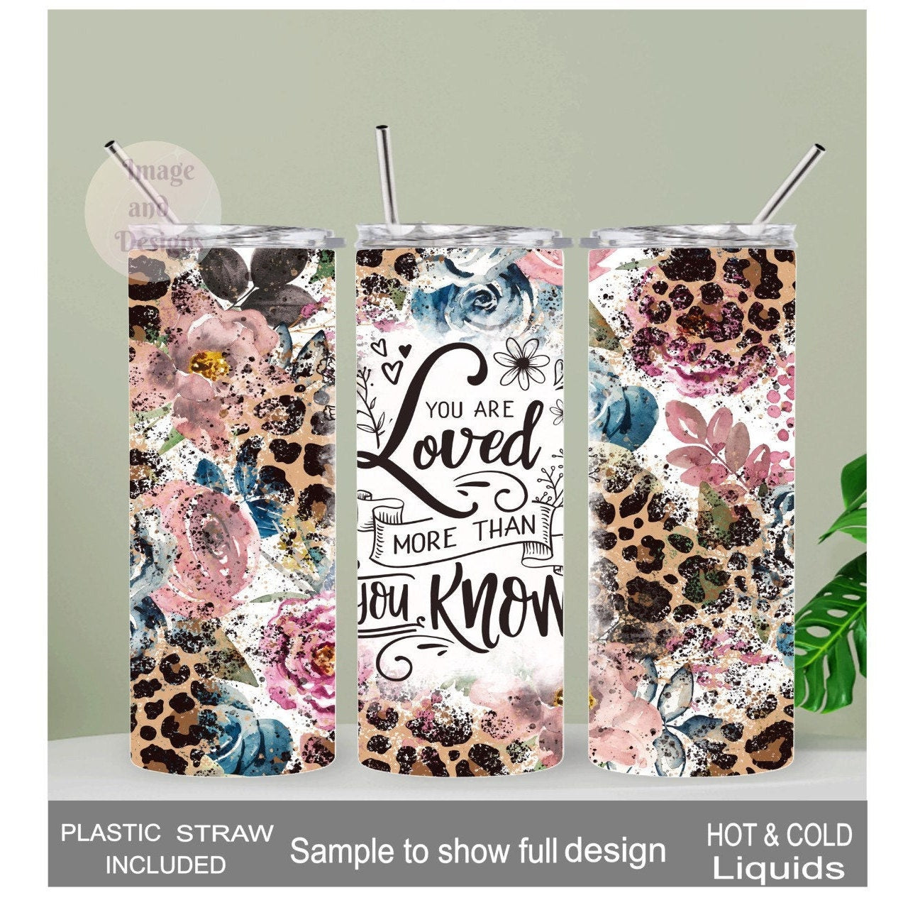 You Are Loved Inspirational Tumbler 20oz With Reusable Straw
