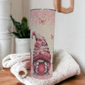 Gnome Tumbler with Butterflies and A Glitter Design 20oz With Reusable Straw, Can Be Personalized