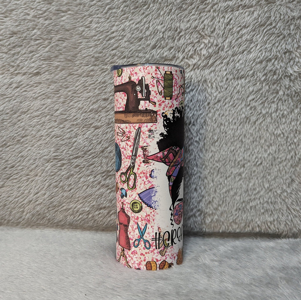 Crafting Life Tumbler 20oz With Reusable Straw, Can Be Personalized