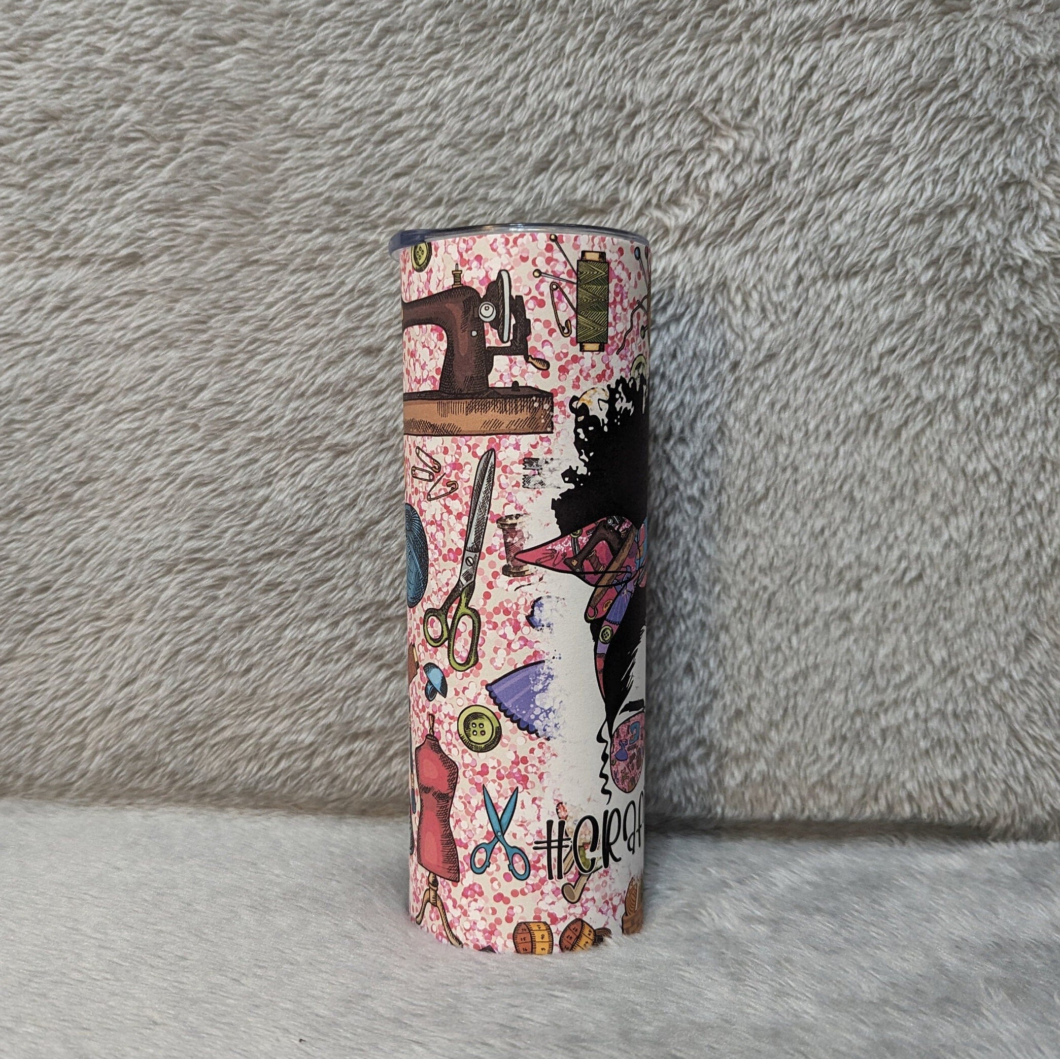 Crafting Life Tumbler 20oz With Reusable Straw, Can Be Personalized