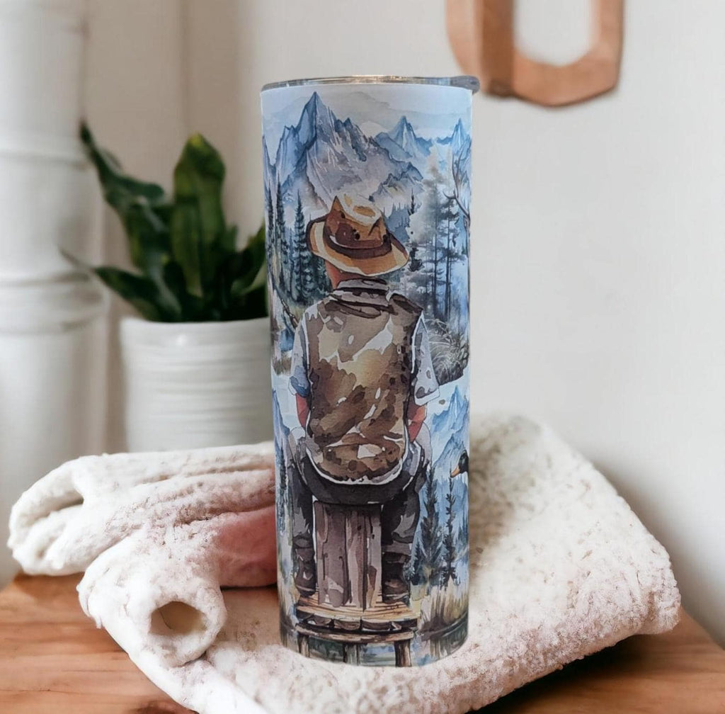 Man Hunting Affirmations Tumbler 20oz With Reusable Straw