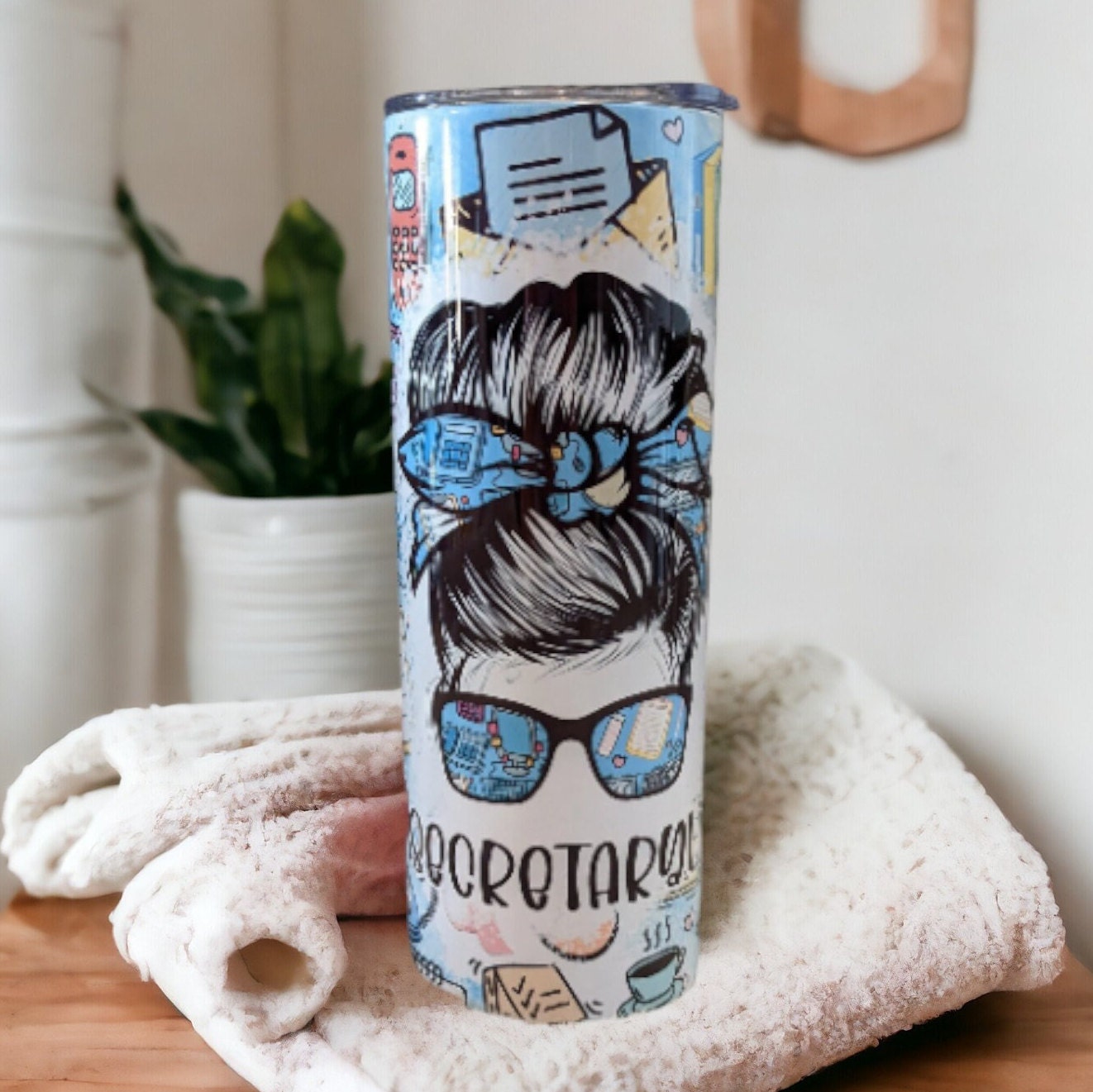 Secretary Life Tumbler 20oz With Reusable Straw, Can Be Personalized