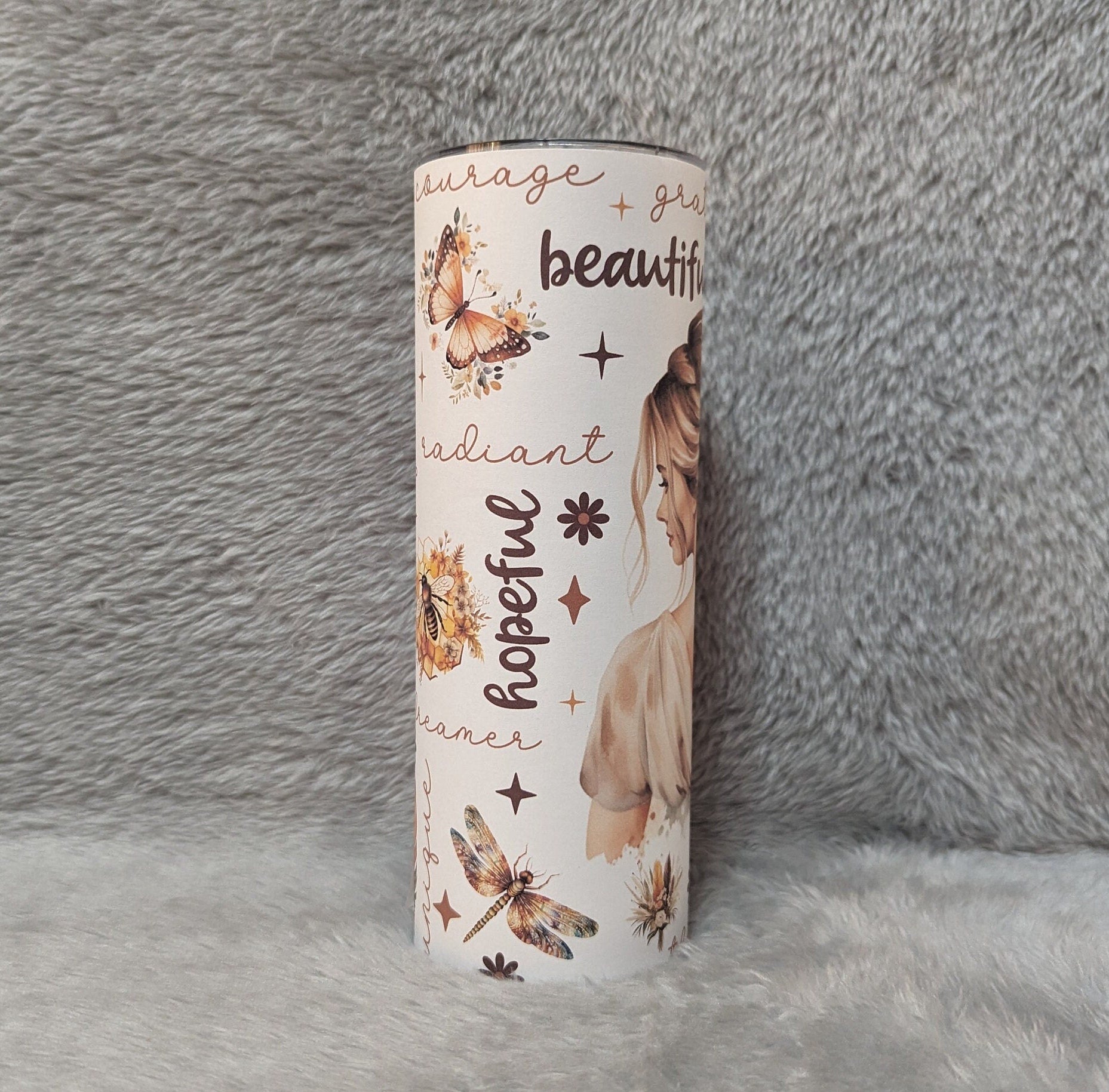 Blonde Woman Affirmation Tumbler 20oz With Reusable Straw