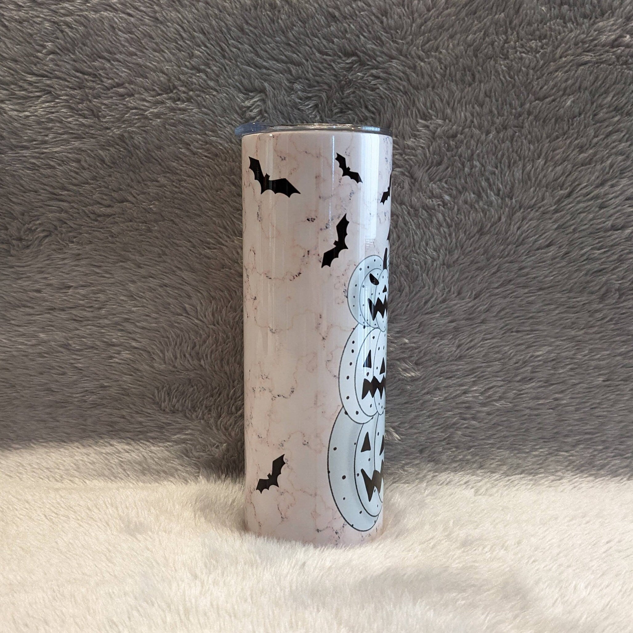 Halloween Gnome Tumbler 20oz With Reusable Straw, Can Be Personalized