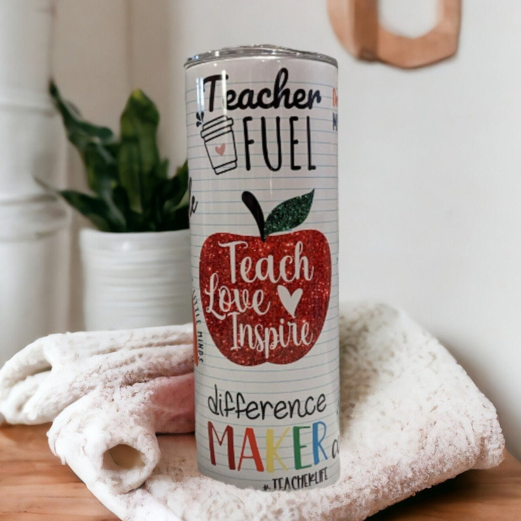 Teacher Affirmation Tumbler With Reusable Straw