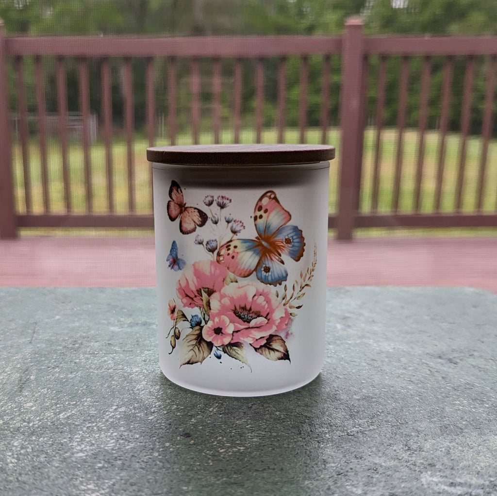 Butterfly Candle Holder With A Battery Operated Flickering Tea Light