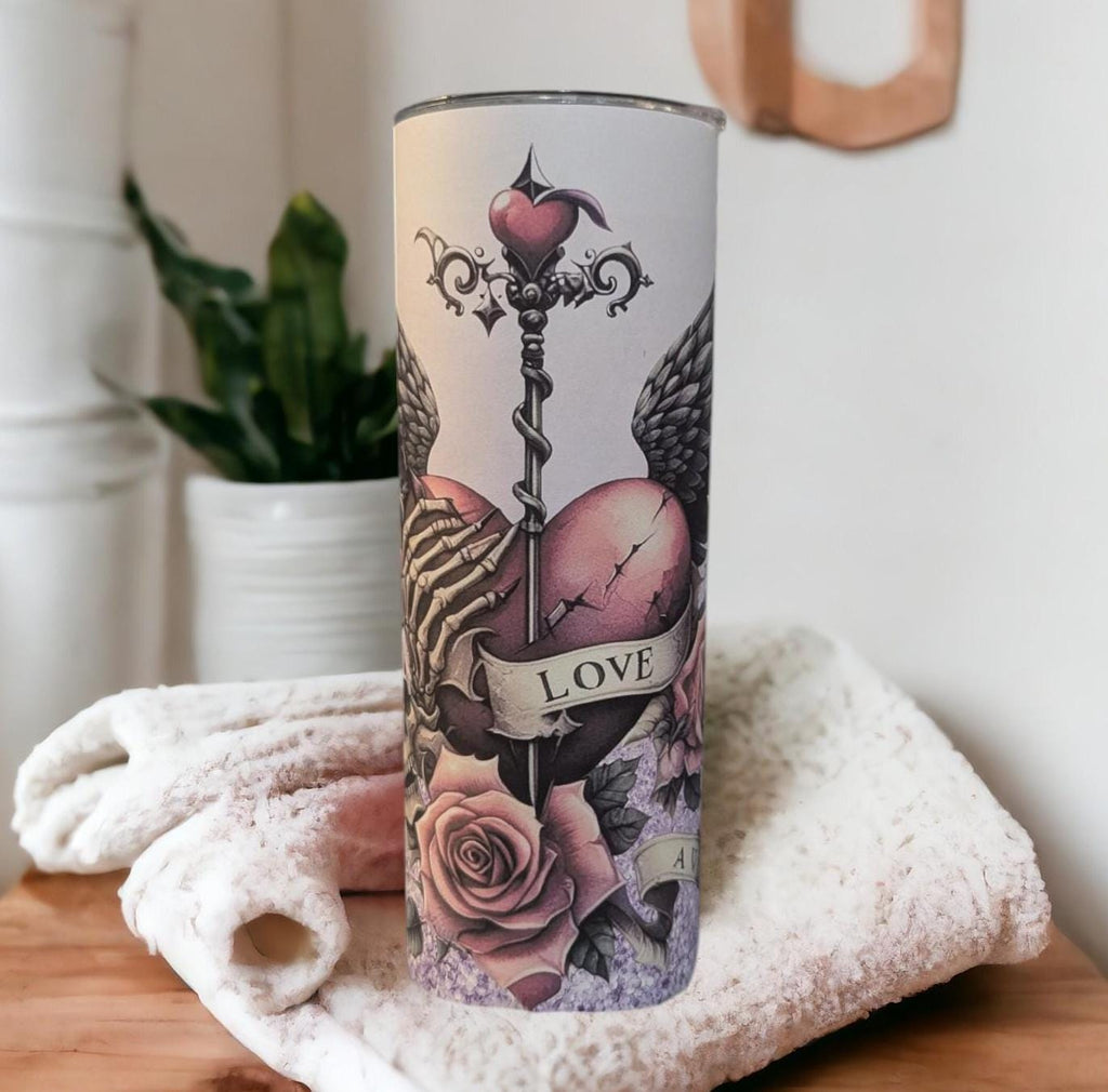 Gothic Love Tumbler 20oz With Reusable Straw