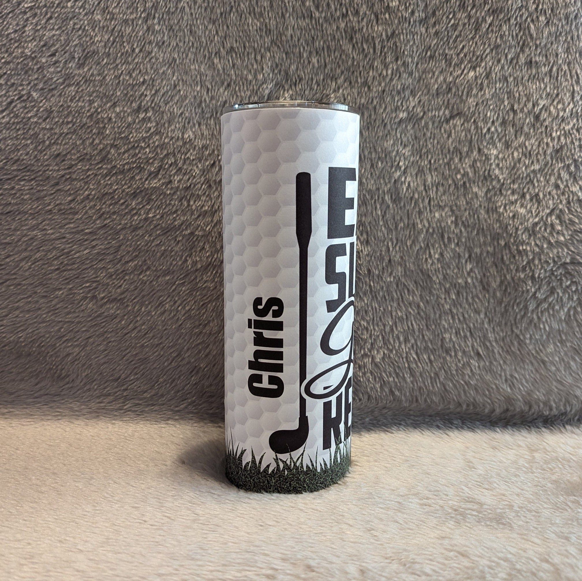 Eat Sleep Golf Repeat Tumbler 20oz With Reusable Straw