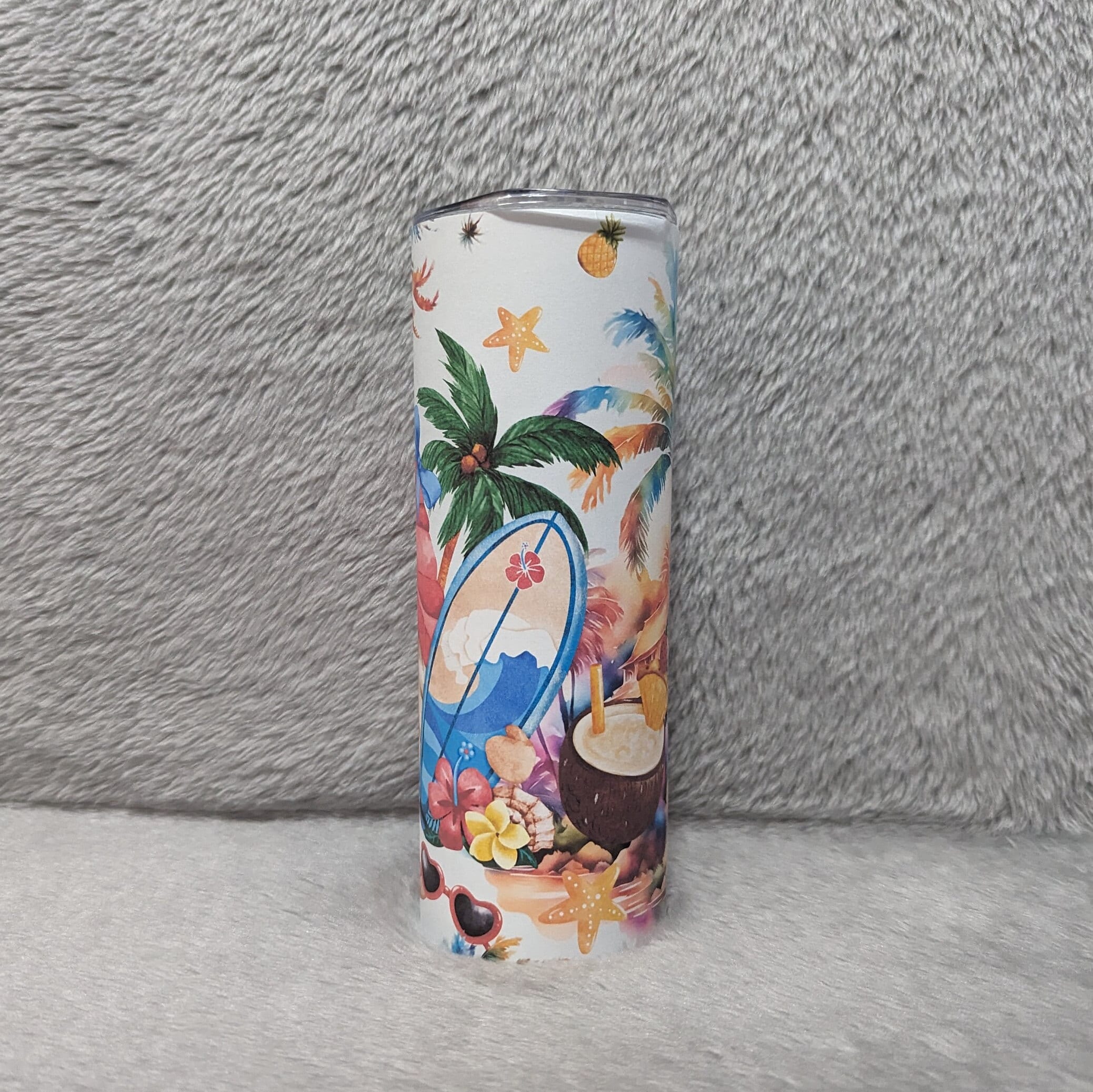 Beach Gnome Tumbler 20oz With Reusable Straw, Can Be Personalized
