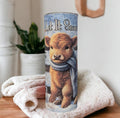 Let it Snow Highland Cow Tumbler 20oz With Reusable Straw, Can Be Personalized