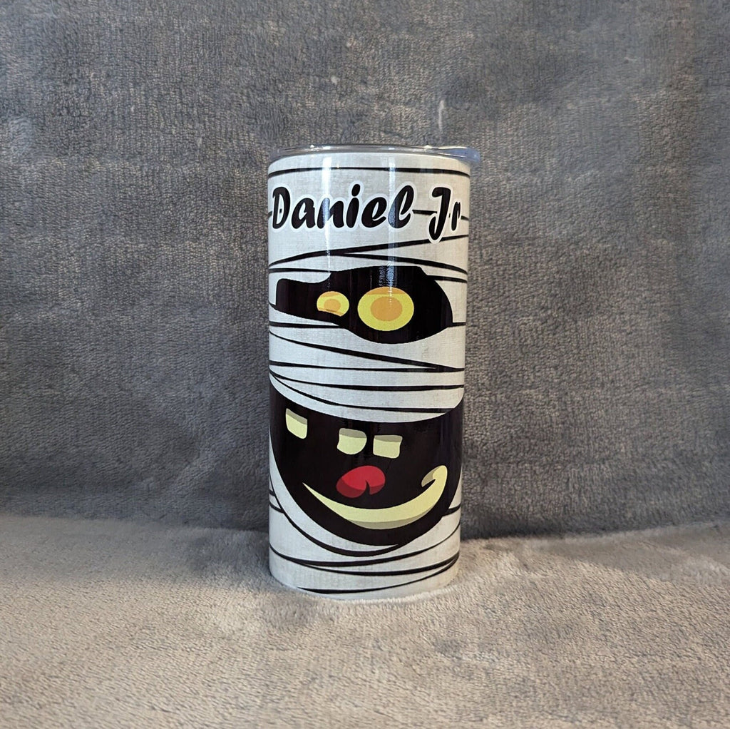 Kids Mummy Tumbler 15oz With Reusable Straw, Can Be Personalized