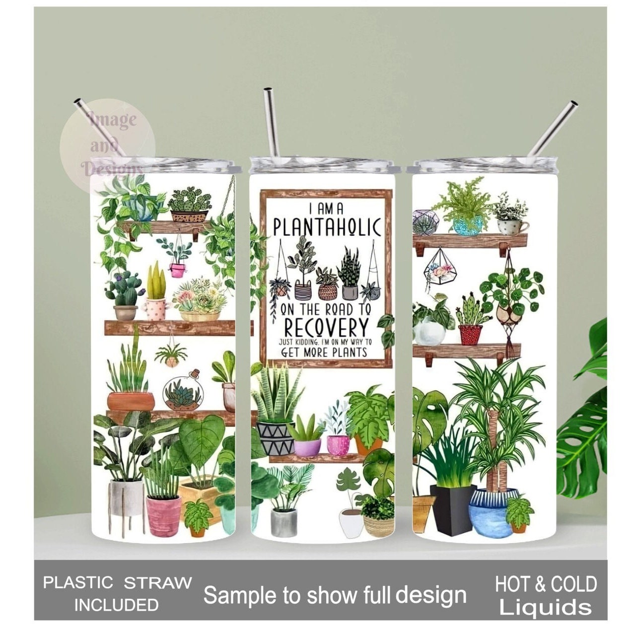 Plant Lover Tumbler 20oz With Reusable Straw