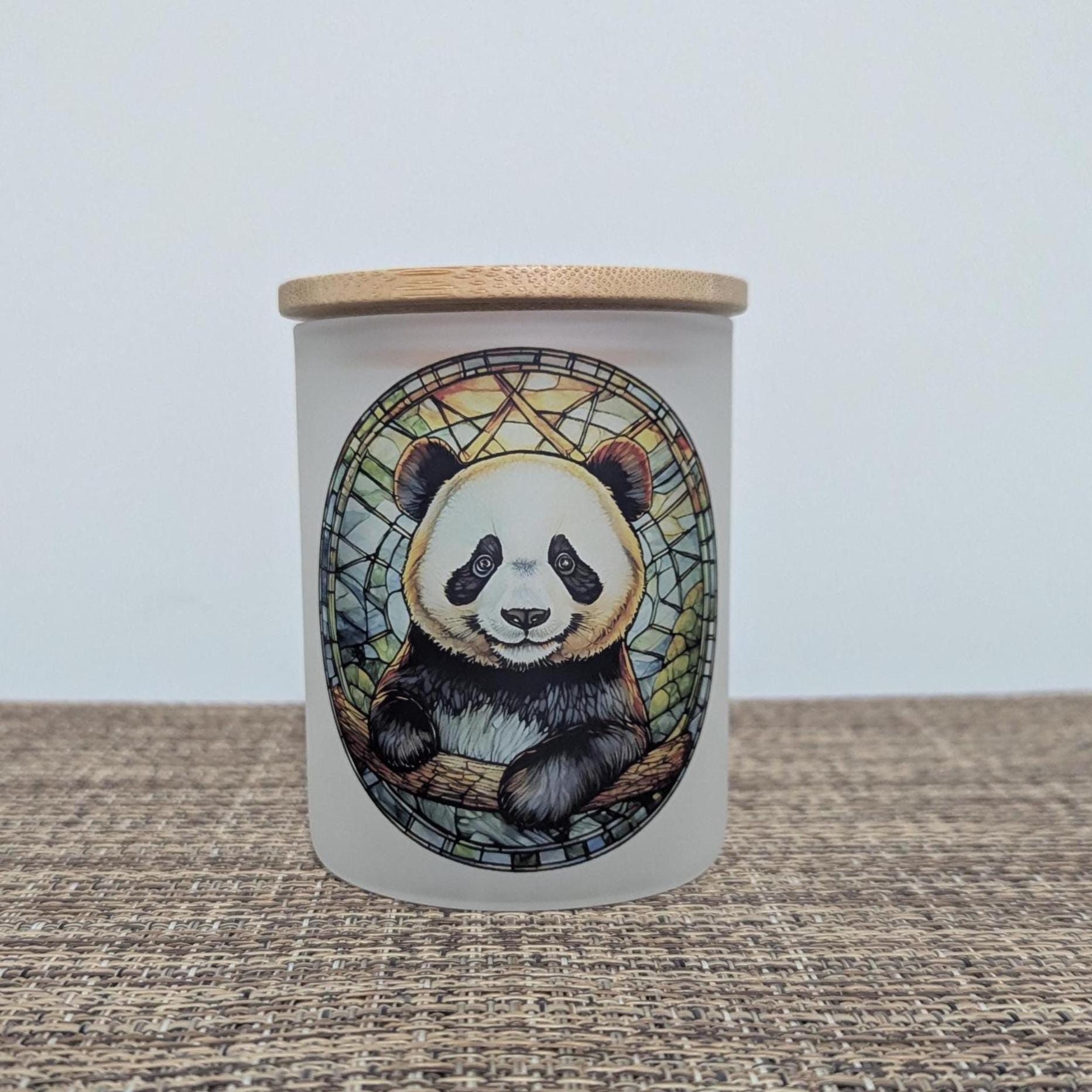 Panda Bear Candle Holder With A Battery Operated Flickering Tea Light