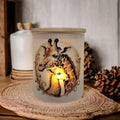 Giraffe Candle Holder With A Battery Operated Flickering Tea Light