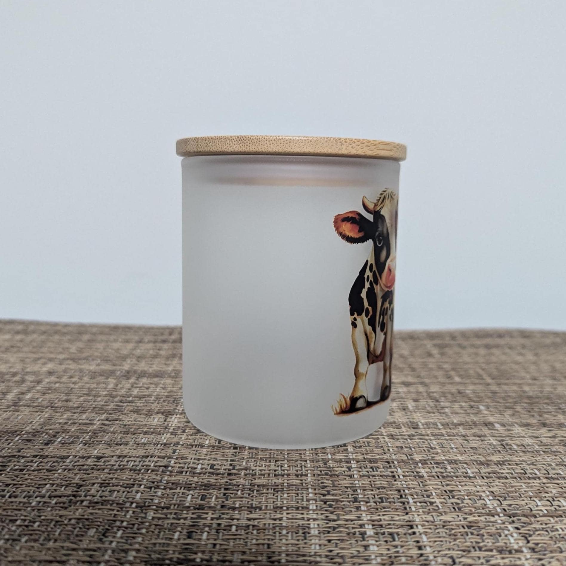 Cow Candle Holder With A Battery Operated Flickering Tea Light