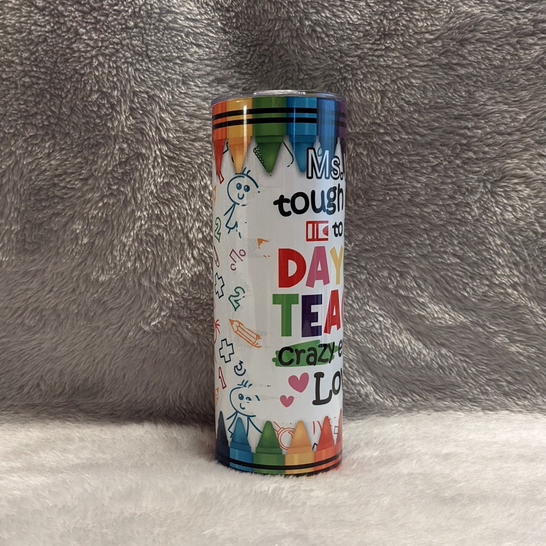 Daycare Teacher Tumbler 20oz With Reusable Straw, Can Be Personalized