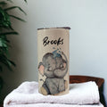 Elephant Tumbler 15oz With Reusable Straw, Can Be Personalized