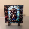 Slate Owl Picture With Display Legs